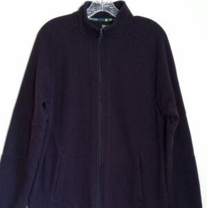 Tek Gear Ultrasoft black fleece zip up sweatshirt with pockets men's size Medium